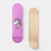 Roze unicorn skateboard (Voorkant)