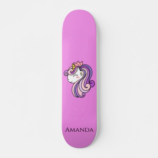 Roze unicorn skateboard (Voorkant)