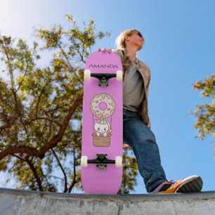 Roze unicorn skateboard