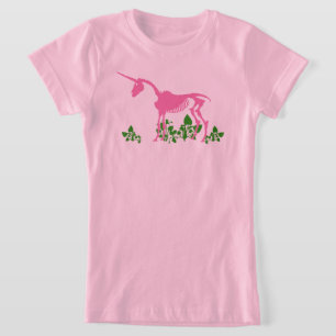 Roze Unicorn Skeleton T-Shirt