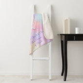 Roze Unicorn Sparkles Enmoedigings Neursery Sherpa Deken (In situ)