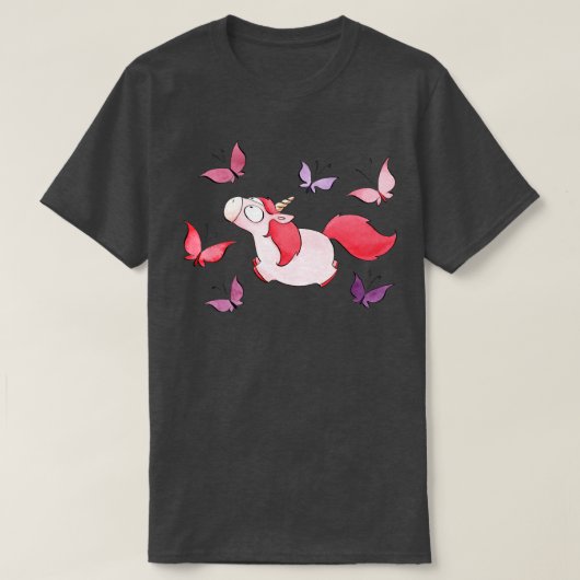 Roze Unicorn T-shirt (Design voorkant)
