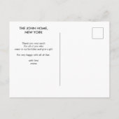 Roze Unicorn Theme Birthday Briefkaart (Achterkant)