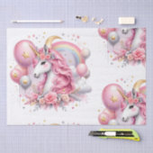 Roze Unicorn Tissuepapier (Craft)