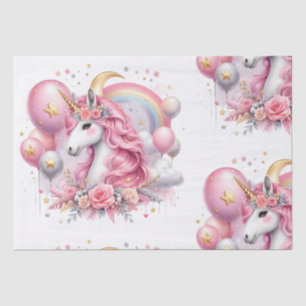 Roze Unicorn Tissuepapier
