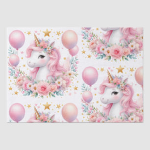 Roze Unicorn Tissuepapier