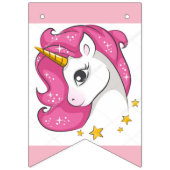 Roze unicorn vlaggetjes (Eerste vlag)