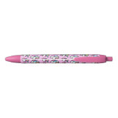 Roze Unicorn Zwarte Inkt Pen (Achterkant)