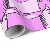 Roze Unicorns Cadeaupapier (Rol Hoek)