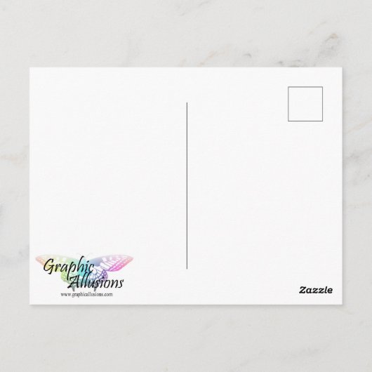 Roze Unicorns Gold Stars en regenboog Briefkaart (Achterkant)