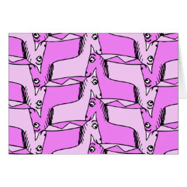 Roze Unicorns Wenskaart