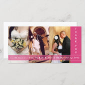 ROZE UNIE | BRUILOFT BEDANKT KAART (Voorkant / Achterkant)