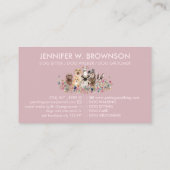 Roze unieke dog visitekaartje (Achterkant)