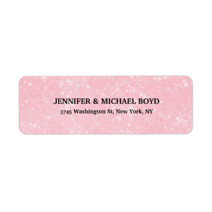Roze Unieke Retro Stijl Klassieke Familie Blad Etiket