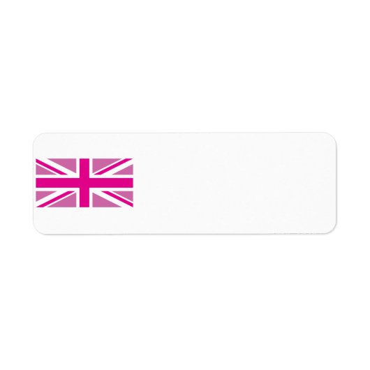 Roze Union Jack Label (Voorkant)
