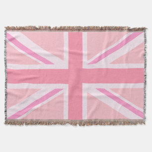 Roze Union Jack/Vlag Deken