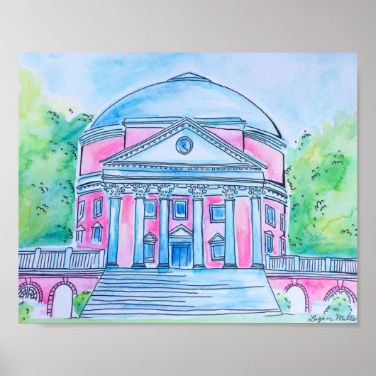 Roze UVA Rotunda Poster (Voorkant)