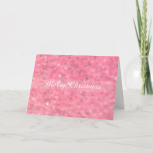Roze Vage Glitter Prettig Kerstfeest Feestdagen Kaart