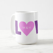 Roze Valentijn aangepaste mok (Voorkant links)