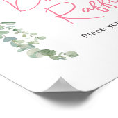 Roze Valentijn ballonluier Raffle Poster (Hoek)