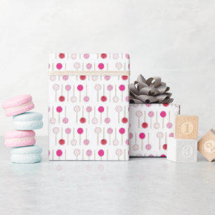 Roze Valentijn Birthday Cake Pop Dessert Sweets Cadeaupapier