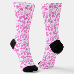 Roze Valentijn Cupido, Hart, Snoepjes Patroon Sokken