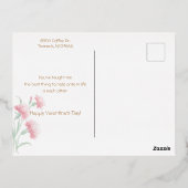 roze Valentijn Folie Feestdagen Briefkaart (Achterkant)