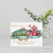 roze Valentijn Folie Feestdagen Briefkaart (Staand Voorkant)