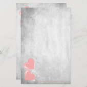 Roze Valentijn Gepersonaliseerde artikelen Briefpapier (Voorkant / Achterkant)