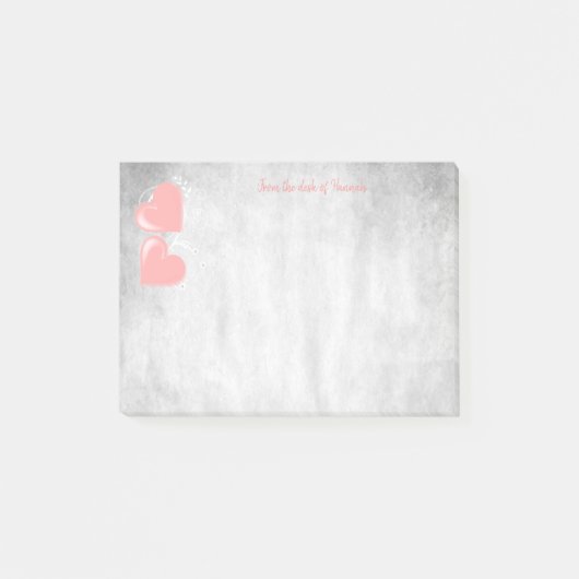 Roze Valentijn Gepersonaliseerde notities Post-it® Notes (Voorkant)