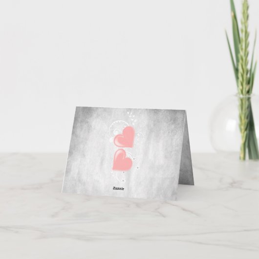 Roze Valentijn Hartelijk dank Kaart (Achterkant)