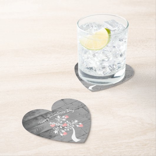 Roze Valentijn — Harten Onderzetter papier (Insitu)