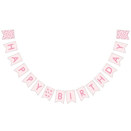 Roze Valentijn Harten Verjaardagsfeestdecor Vlaggetjes (Alle)