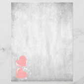 Roze Valentijn hoort gepersonaliseerde papieren bl (Achterkant)