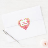 Roze Valentijn Voeg je foto toe Hart Sticker (Envelop)