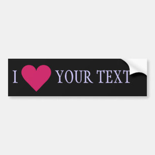 Roze Valentijn voor hartslag aangepast bumperstick Bumpersticker