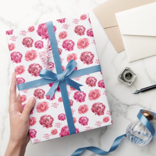 Roze Valentijnsdag Cadeaupapier (Geschenken)