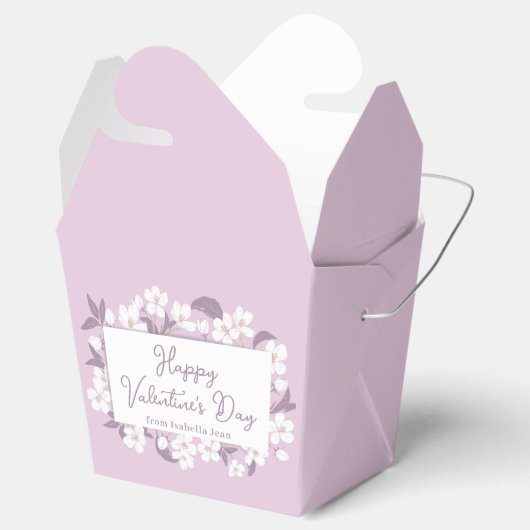 Roze Valentijnsdag Custom Floral Party Bedankdoosjes (Geopend)