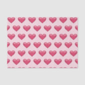 Roze Valentijnsdag Heart Shape Patroon Tissuepapier (Voorkant)
