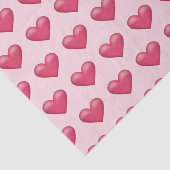 Roze Valentijnsdag Heart Shape Patroon Tissuepapier (Detail)