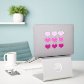 Roze Valentijnsdag van de Romance van de Harten va Sticker (Laptop op bureau)