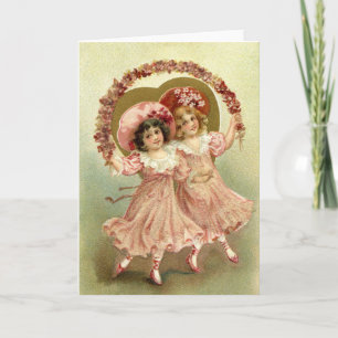 Roze Valentijnsdag Vriendschap Feestdagen Kaart