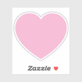 Roze Valentijnse  Hart Sticker (Vel)