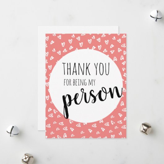 Roze Valentijnskaart Feestdagenkaart (Voorkant / Achterkant in situ)