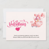 Roze Valentijnskaart Feestdagenkaart (Voorkant)