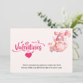 Roze Valentijnskaart Feestdagenkaart (Staand voorkant)