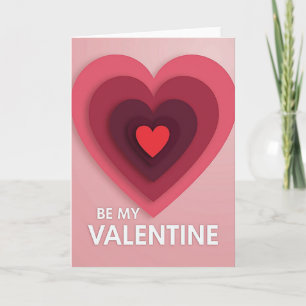 Roze Valentijnskaart met Papieren Snijwond Kaart