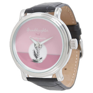 Roze van de Heilige Communie van de kleindochter Horloge