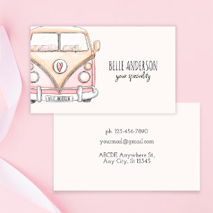Roze van vintage visitekaartje