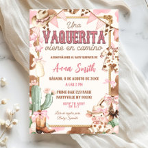 Roze Vaquerita Spaanse Baby Shower